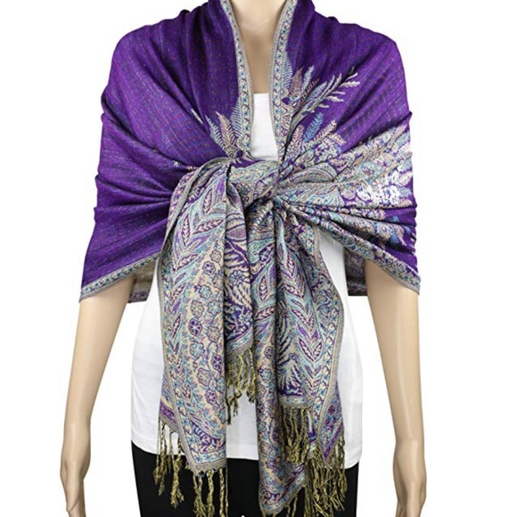Accessories - NEW PURPLE PASHMINA SHAWL